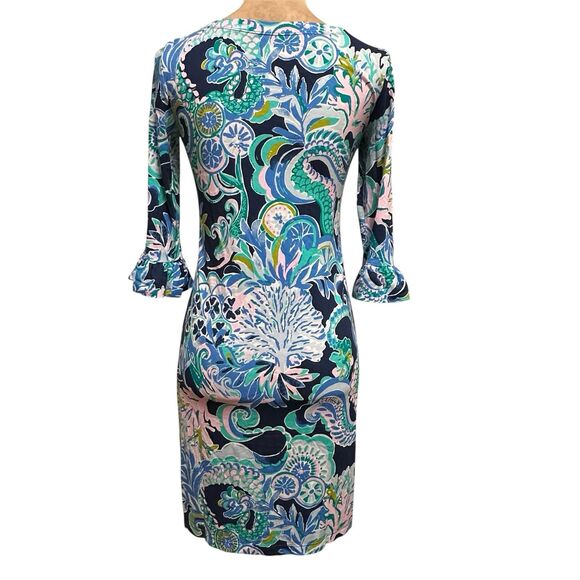 Lilly Pulitzer Sophie Dress UPF 50+ Sirens & Spirits Ruffle Sleeves Resort XXS - Picture 2 of 13